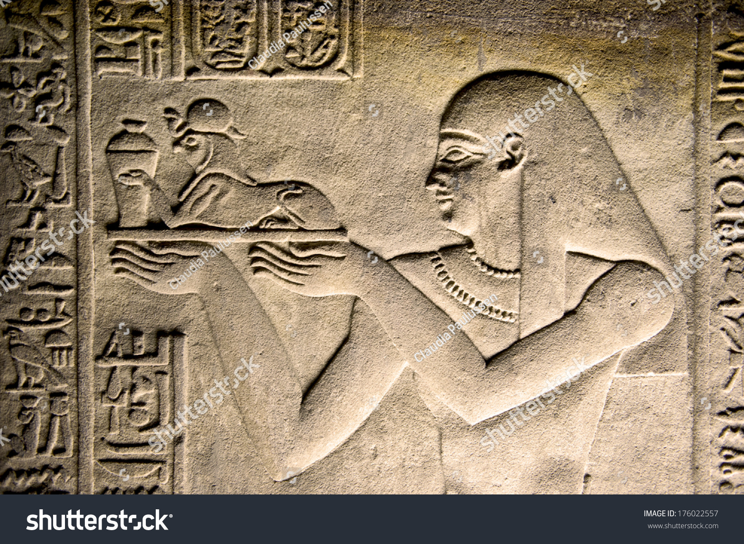 Egyptian wall mural