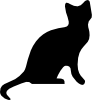 Silhouette of black cat