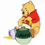 Pooh with honey jars