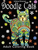 Cat coloring book; cat with elaborate green designs