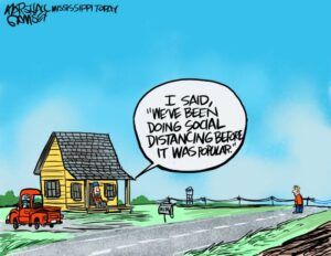 social distancing cartoon