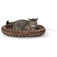 Round heated cat bed