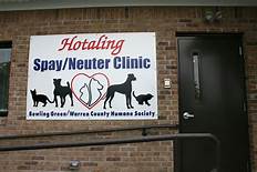 Sign for spay/neuter clinic