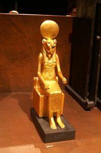 Gold statue of Sekhmet