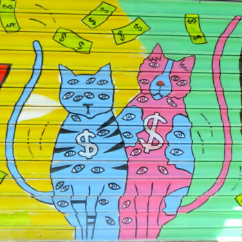 cats with dollar signs on them