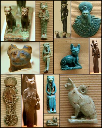 pictures of ancient cat statues