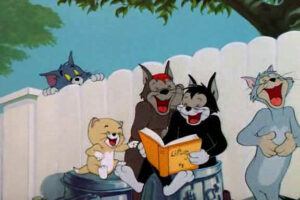 Chorus of singing cats (cartoon)