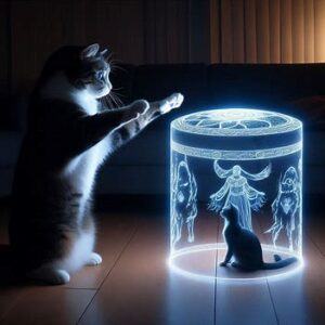 Cat protecting from evil spirits