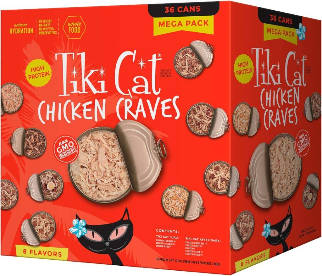 Box of "Tiki Cat Chicken Craves"