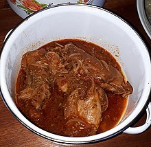 Bowl of meat and gravy