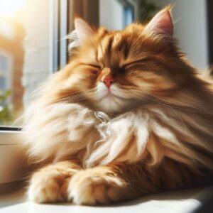 Contented yellow cat